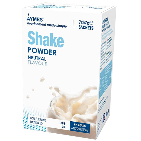 Aymes Nutritional Milkshake Neutral Flavour Sachet 57g x 7 | EasyMeds Pharmacy