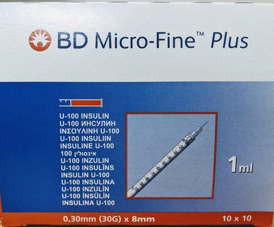 BD MicroFine + Plus 1ml U100 30G 8mm x 100 - Special Offer | EasyMeds Pharmacy