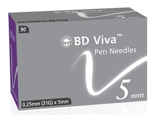 BD Viva Pen Needles 5mm 0.25mm (31G) x 90 | EasyMeds Pharmacy