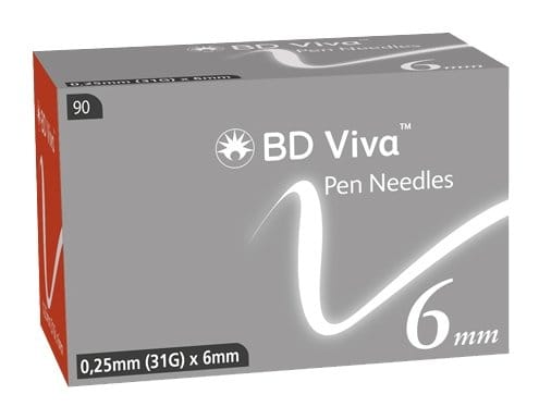 BD Viva Pen Needles 6mm 0.25mm (31G) x 90 | EasyMeds Pharmacy