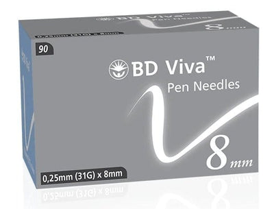 BD Viva Pen Needles 8mm 0.25mm (31G) x 90 | EasyMeds Pharmacy