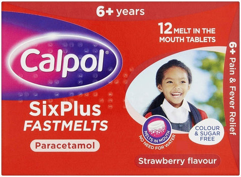 Calpol Six Plus Paracetamol Fastmelts 12 | EasyMeds Pharmacy