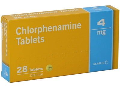 Chlorphenamine 4mg Allergy & Hayfever Relief Tablets - Pack of 28 | EasyMeds Pharmacy