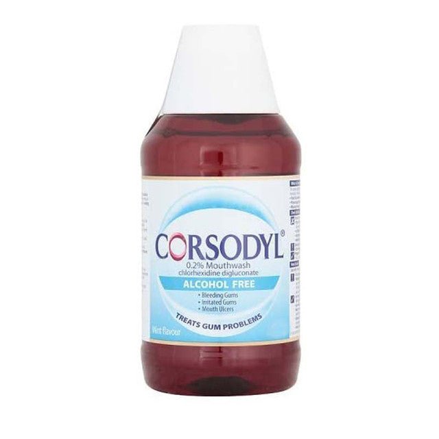 Corsodyl Alcohol Free Mouthwash 300ml Mint | EasyMeds Pharmacy