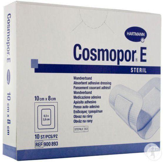 Cosmopor E Sterile Adhesive Wound Dressings 10cm x 8cm x 25 Surgical Cuts Burns | EasyMeds Pharmacy