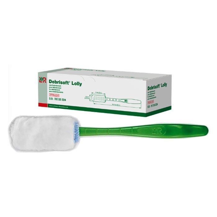 Debrisoft Lolly Rapid Wound Debridement Lifts/Binds Removes Debris 16cm x5 | EasyMeds Pharmacy