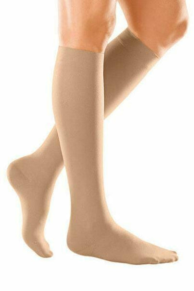 Duomed Soft Class 1 Closed Toe Below Knee Compression Stockings M Sand -   Duomed EasyMeds Pharmacy