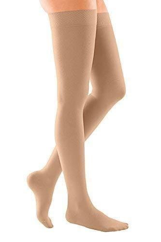 Duomed Soft Class 2 Thigh Length Compression Stockings M Beige Closed Toe | EasyMeds Pharmacy