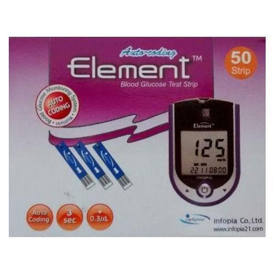 Element Blood Glucose Test Strips x 50 -   Neon Diagnostics EasyMeds Pharmacy
