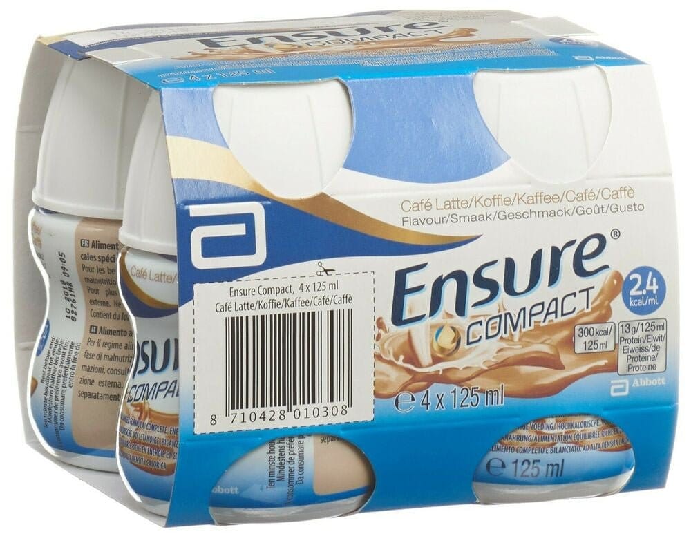Ensure Compact Cafe Latte 4x125ml x 6 Packs -   Ensure EasyMeds Pharmacy