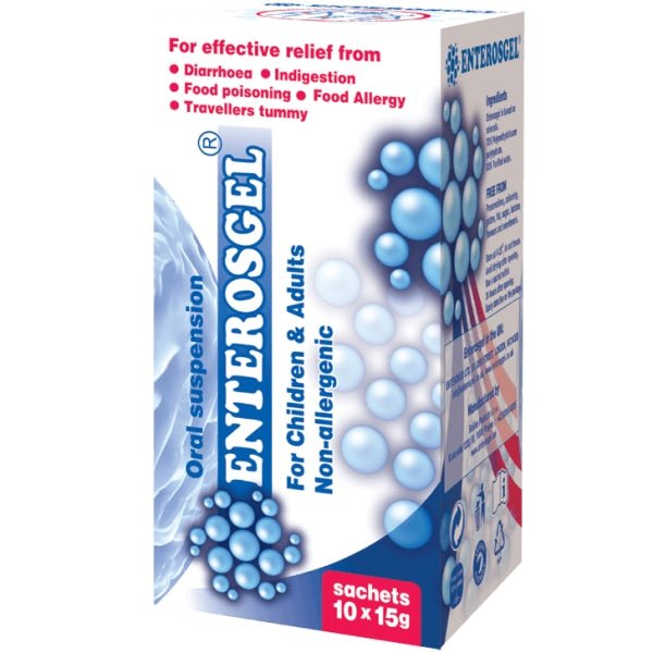 Enterosgel Sachets for Children and Adults 10 x 15g -   Enteromed EasyMeds Pharmacy