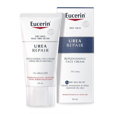 Eucerin Dry Skin Replenishing Face Cream 5% Urea (50ml) (Pack of 4) | EasyMeds Pharmacy
