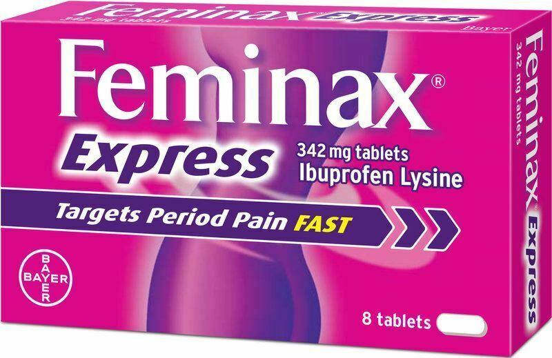 Feminax Express Ibuprofen Lysine 342mg Tablets | 8/16 -   Feminax EasyMeds Pharmacy