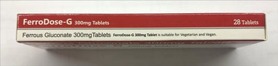 FERRODOSE Ferrous Gluconate Tablets 300mg | Pack of 28 | EasyMeds Pharmacy