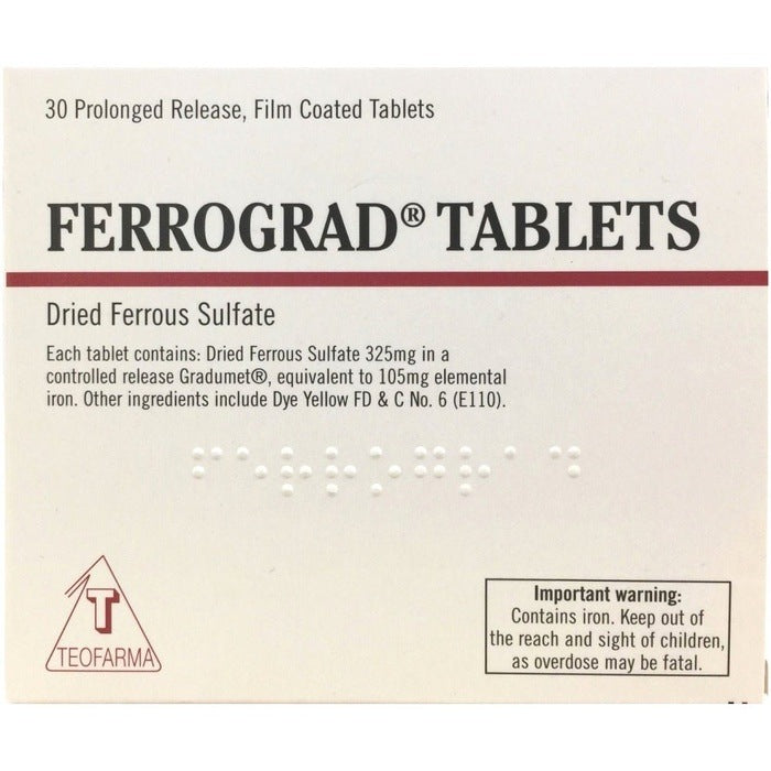 Ferrograd Prolonged Release Tablets 325mg | EasyMeds Pharmacy