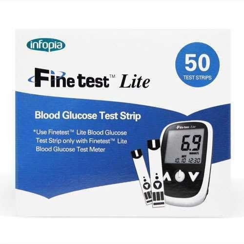 Finetest Lite Blood Glucose Diabetic Test Strips x 50 -   Neon Diagnostics EasyMeds Pharmacy