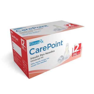 Glucorx Carepoint Pen Needles 29g x 12mm x 100 | EasyMeds Pharmacy