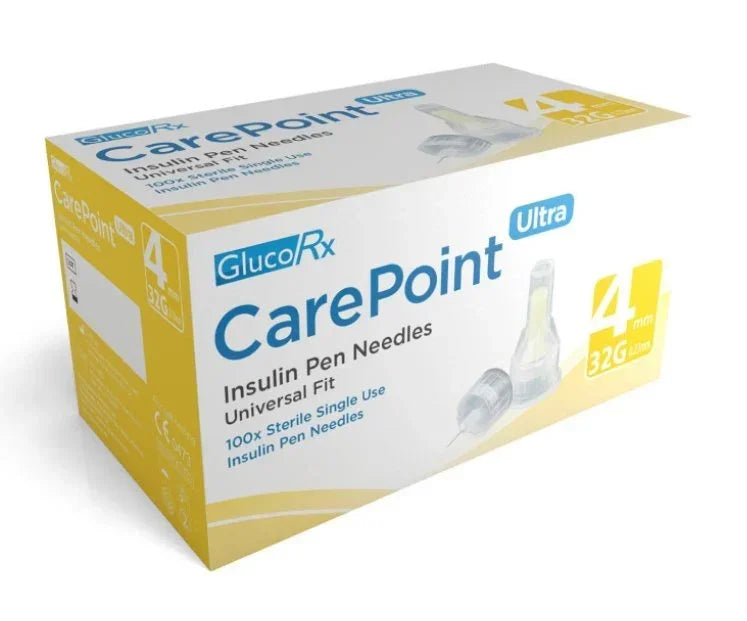 Carepoint Plus Glucorx Carepoint Pen Needles Ultra 4mm 32G 100 | EasyMeds Pharmacy