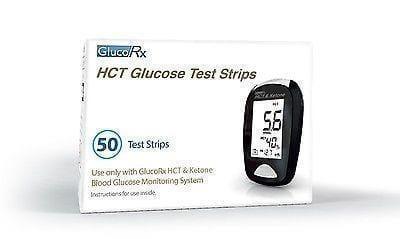 Hct Testing GlucoRx HCT Glucose Test Strips - Pack of 50 Test Strips