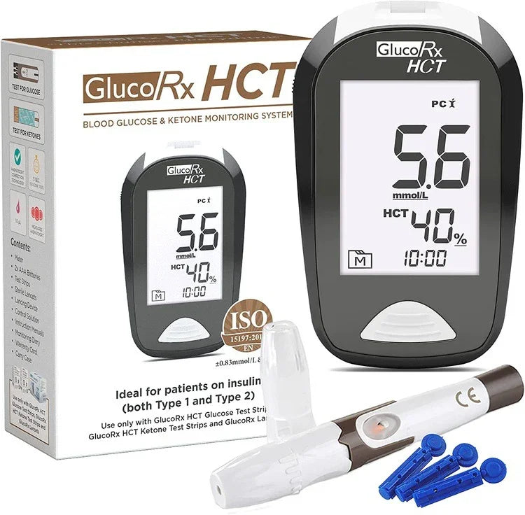 Hct Machine Gluco RX HCT & Ketone Blood Glucose Monitoring System | EasyMeds ...