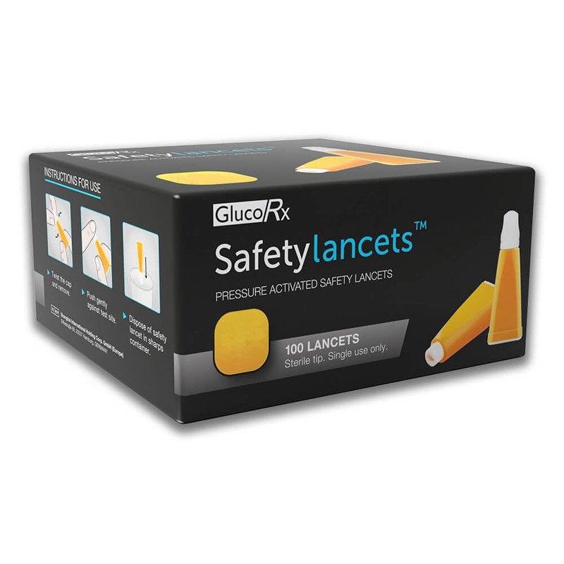 Glucorx Lancets Safety Lancets 28g X 1 8mm X 100 Lancets GlucoRX glucorx-lancets-safety-lancets-28g-x-1-8mm-x-100-lancets-glucorx