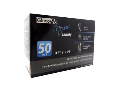 GlucoRx Nexus Test Strips - Pack of 50 Test Strips, Type 1 / 2 Diabetes | EasyMeds Pharmacy
