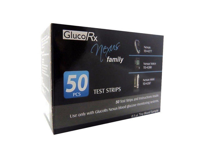 GlucoRx Nexus Test Strips - Pack of 50 Test Strips, Type 1 / 2 Diabetes -   GlucoRx EasyMeds Pharmacy