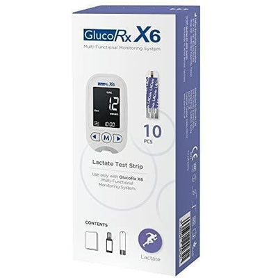 GlucoRx X6 Lactate Test Strips (10) | EasyMeds Pharmacy