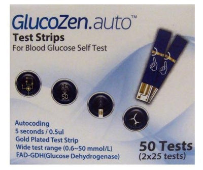GlucoZen Auto Test Strips x 50 -   GlucoZen  EasyMeds Pharmacy