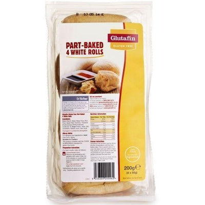 Glutafin Gluten Free 4 Part-Baked White Rolls 200g -   Glutafin EasyMeds Pharmacy