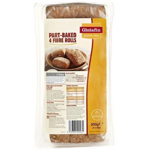 Glutafin Gluten Free Part-Baked 4 Fibre Rolls 200g -   Glutafin EasyMeds Pharmacy