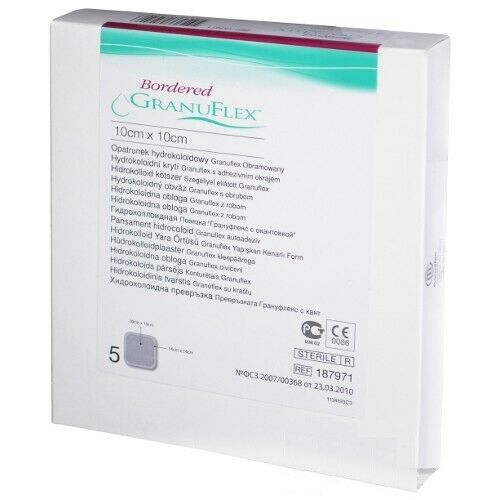 Granuflex Bordered Sterile Dressing(s) 10cm x 10cm Ulcers/Burns/Wounds/Abrasions | EasyMeds Pharmacy