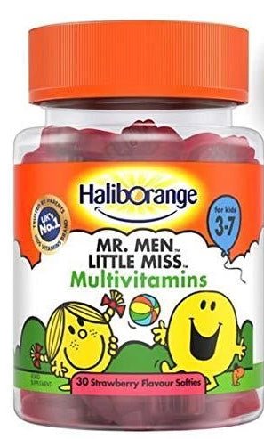 Haliborange for Kids 3-7 Mr. Men Little Miss Multivitamins - 30 Strawberry Flavour Softies - 2 Pack -   Seven Seas EasyMeds Pharmacy