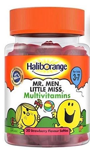 Haliborange for Kids 3-7 Mr. Men Little Miss Multivitamins - 30 Strawberry Flavour Softies - 4 Pack | EasyMeds Pharmacy