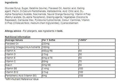 Haliborange for Kids 3-7 Mr. Men Little Miss Omega 3 & Multivitamins - 30 Orange Softies -   Seven Seas EasyMeds Pharmacy