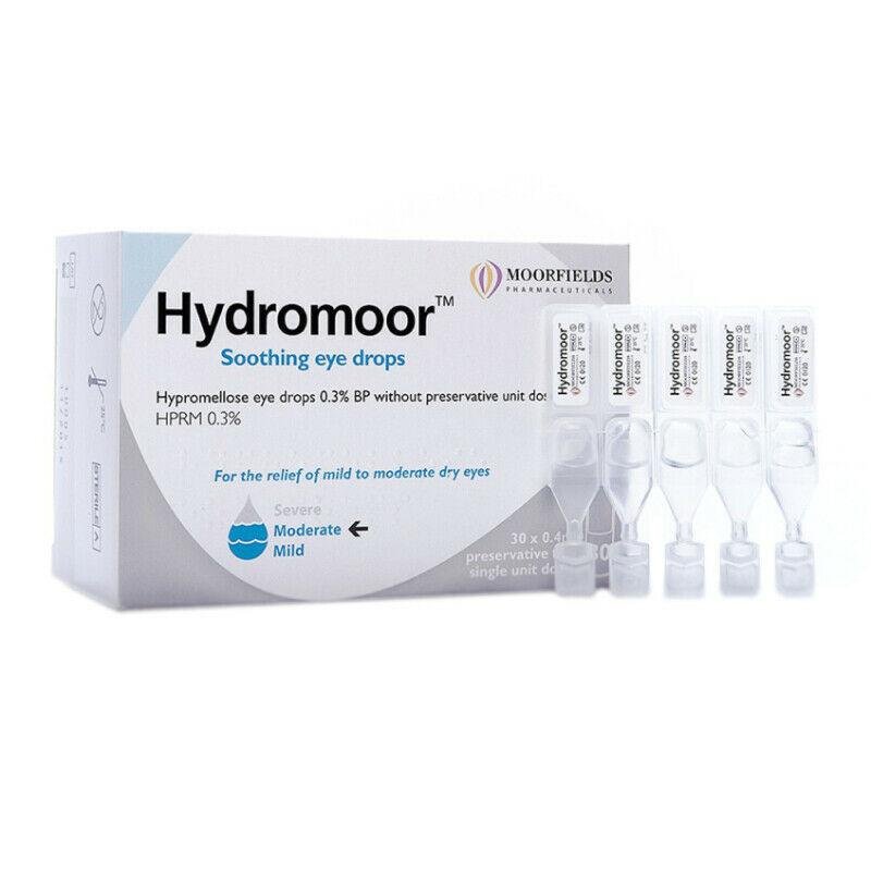 Hydromoor Soothing Dry Eye Drops 0.3% Hypromellose 30 x 0.4ml | EasyMeds Pharmacy
