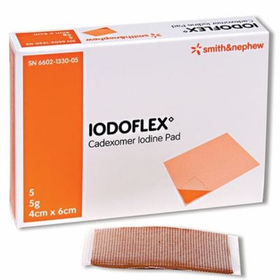Iodoflex Cadexomer Antibacterial Wound Healing Dressings 4cm x 6cm -   Iodoflex EasyMeds Pharmacy