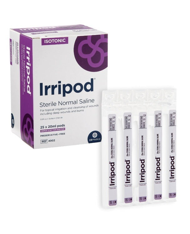 Irripod Sterile Normal Saline Irrigation 20ml x 25 | EasyMeds Pharmacy