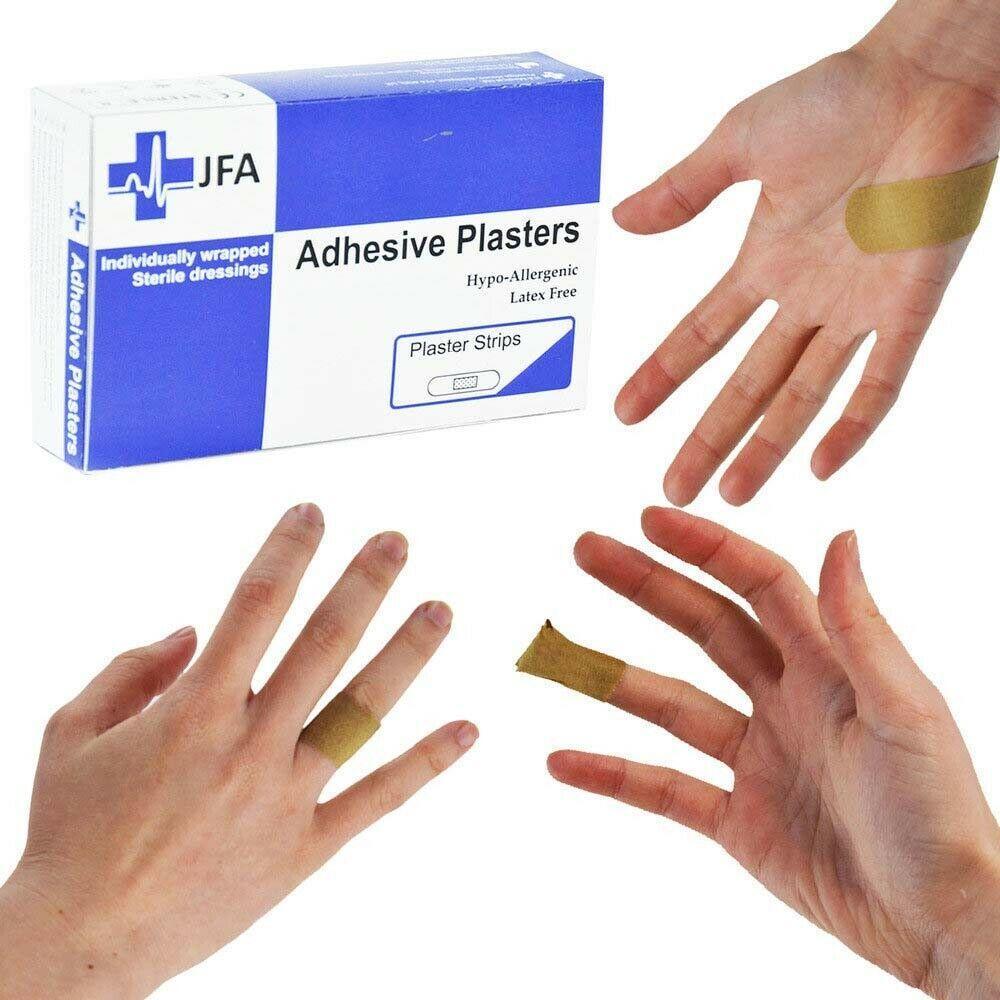 Drawstring Plasters JFA Fabric Large Strip Plasters 72mm x 22mm x 100 - First Aid ...