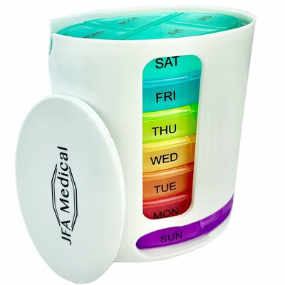JFA Medical Weekly Oval Pill Box Organiser Reminder -   JFA Medical EasyMeds Pharmacy