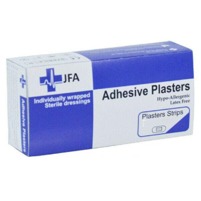 JFA Waterproof Small Strip Plasters 38mm x 18mm x 100 -   JFA Medical EasyMeds Pharmacy
