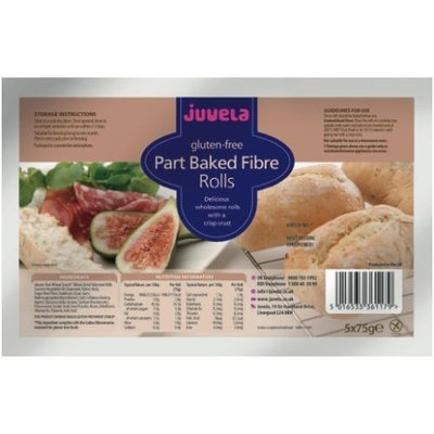 Juvela Gluten-Free Part-Baked Fibre Rolls 5 x 75g | EasyMeds Pharmacy