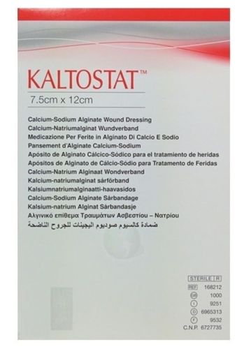 Kaltostat Alginate Dressing 7.5cm x 12cm x5 Sterile Non-Woven Haemostatic ELS231 | EasyMeds Pharmacy