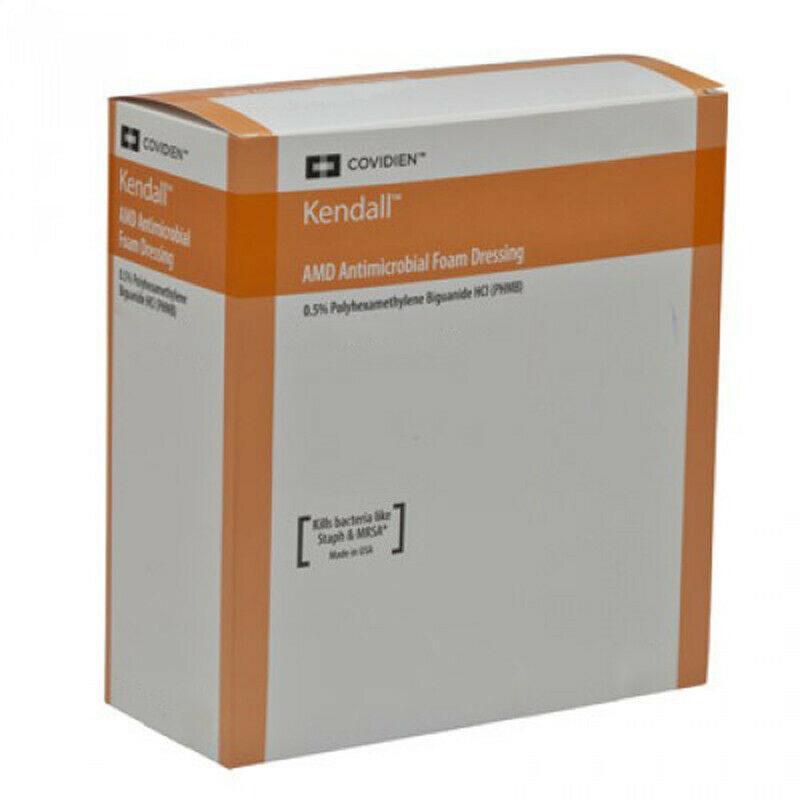 Kendall AMD Antimicrobial Foam Dressing 14cm x 14cm, Pack 5, 10 | EasyMeds Pharmacy