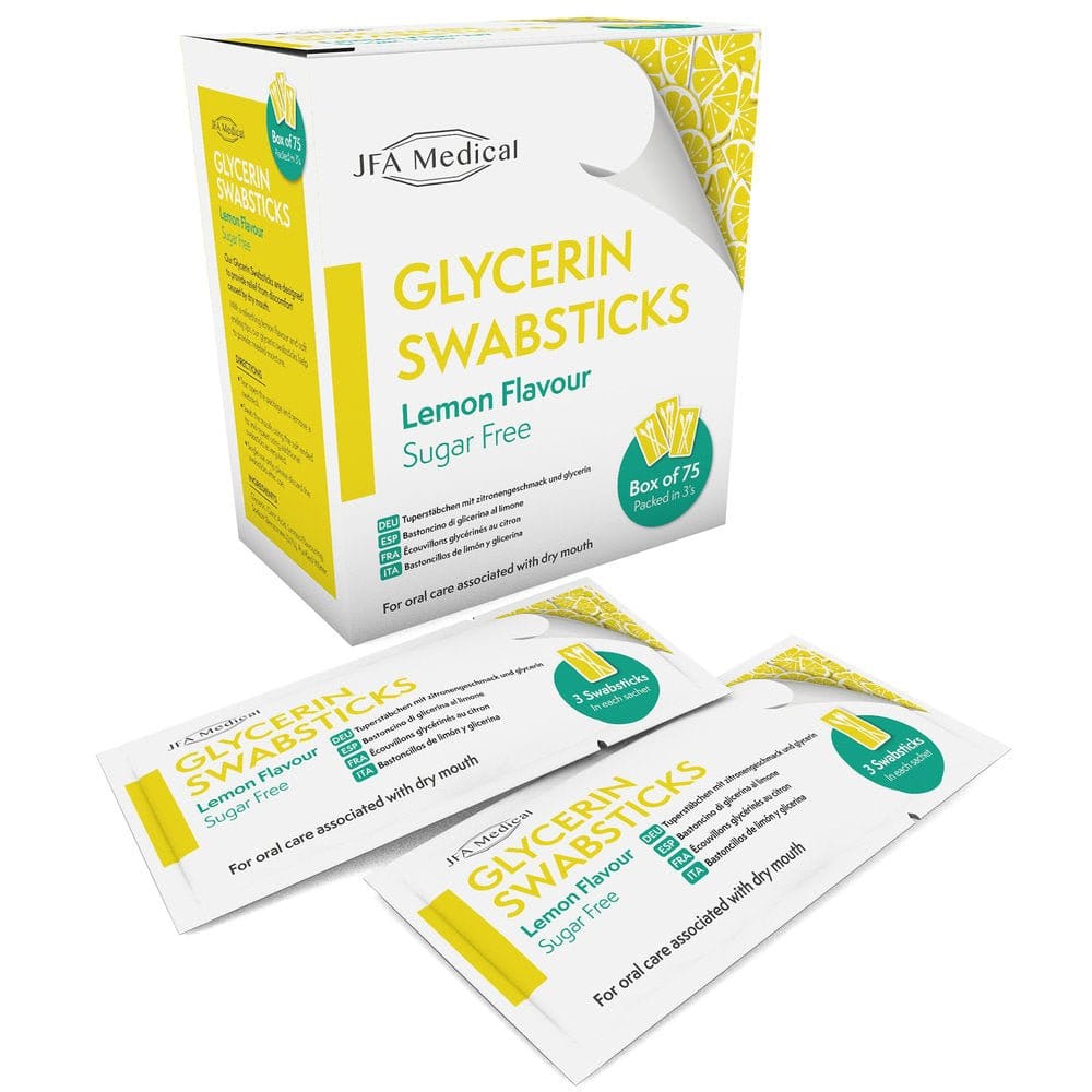 Lemon Glycerin Swabsticks x 75 (3 x 25) by JFA | EasyMeds Pharmacy