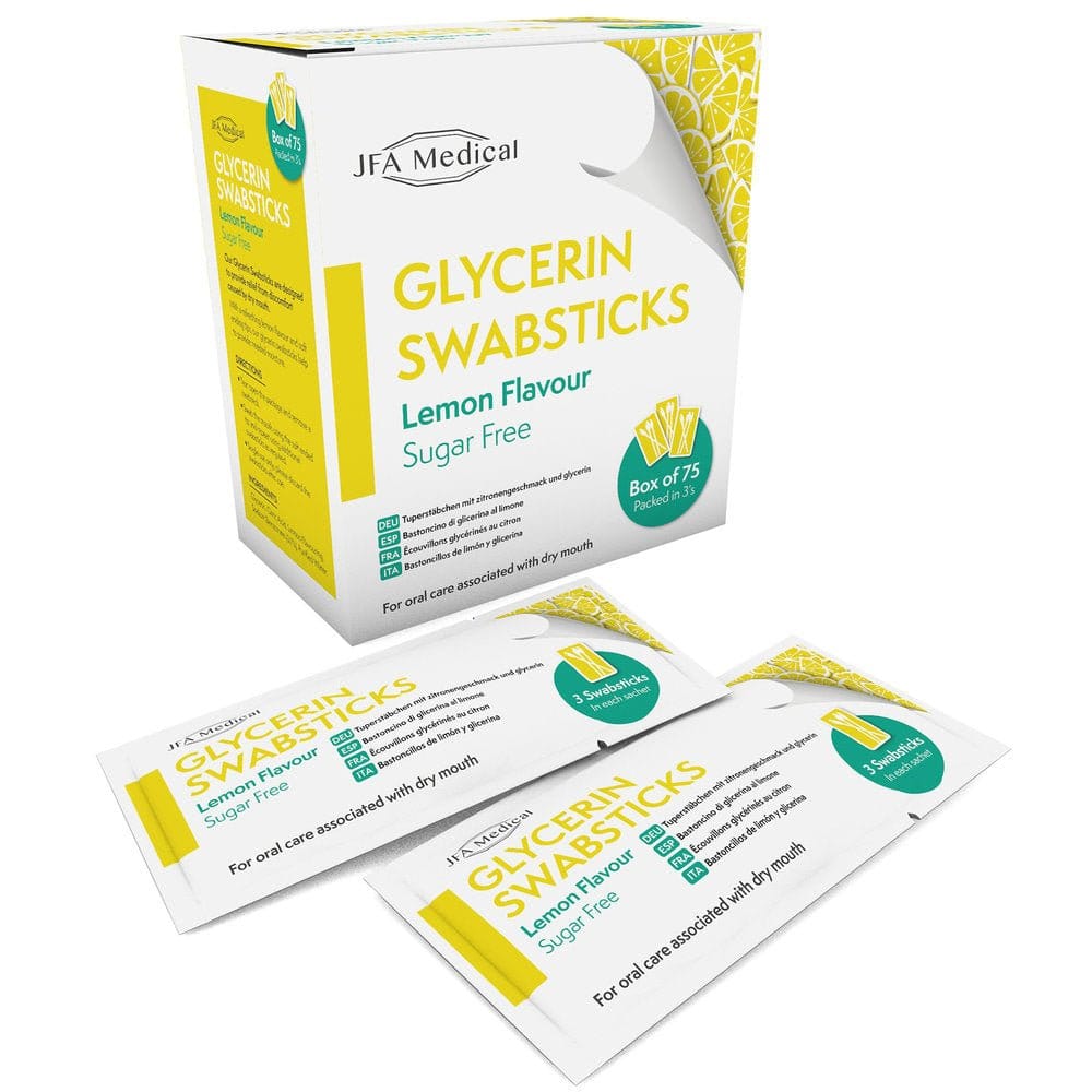 Lemon Glycerin Swabsticks x 75 (3 x 25) by JFA -   JFA Medical EasyMeds Pharmacy