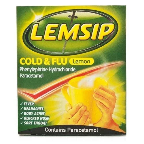 Lemsip Cold & Flu Lemon Sachets x 10 - Cold/Flu | EasyMeds Pharmacy