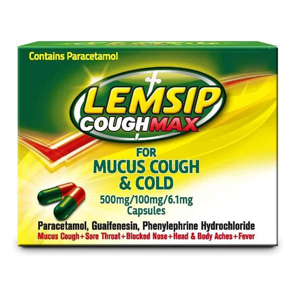 Lemsip Cough Max for Mucus Cough & Cold Capsules x 16 | EasyMeds Pharmacy