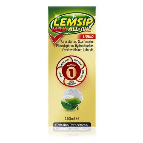 Lemsip Max All in One Cold & Flu Liquid 160ml | EasyMeds Pharmacy