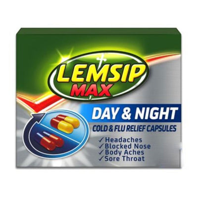Lemsip Max Cold & Flu Day & Night Capsules x 16 -   Reckitt Benckiser EasyMeds Pharmacy